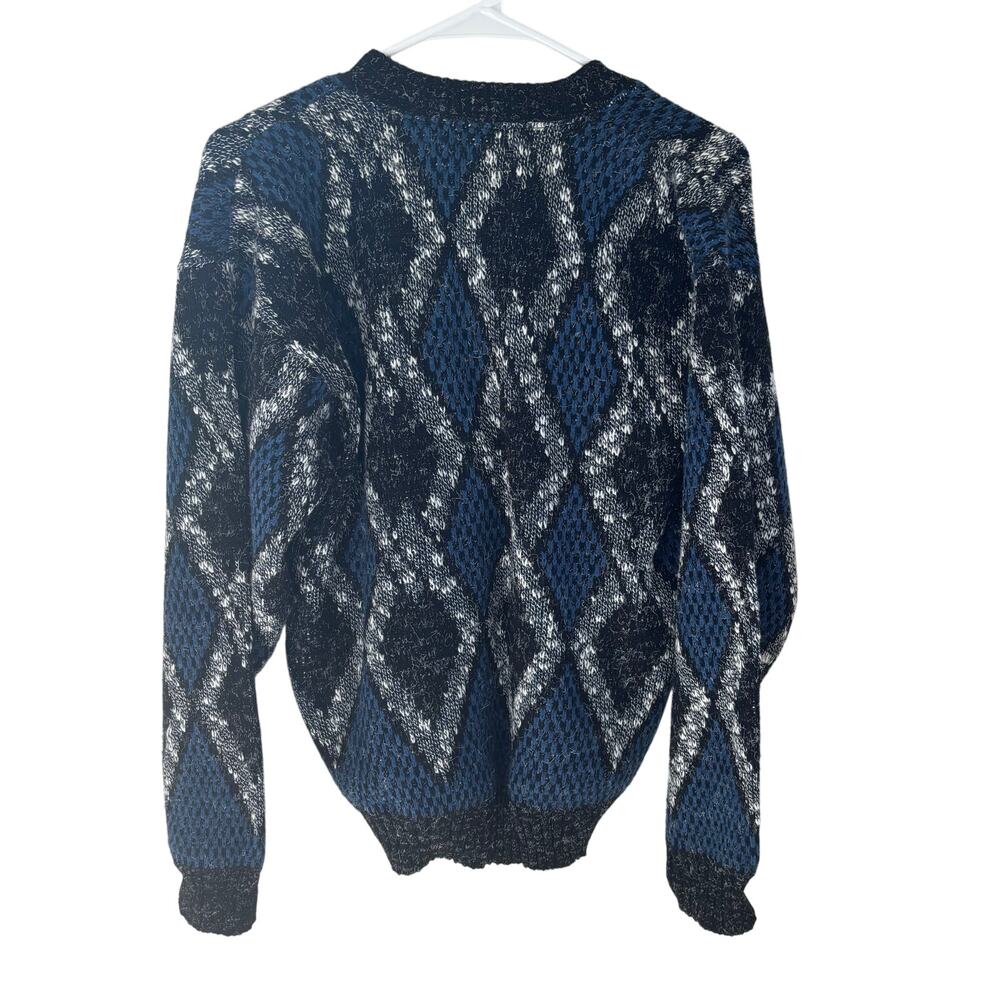 Vintage Exchange Unlimited Cardigan Sweater Eclectic Grandpa Geometric Size M - Picture 7 of 7